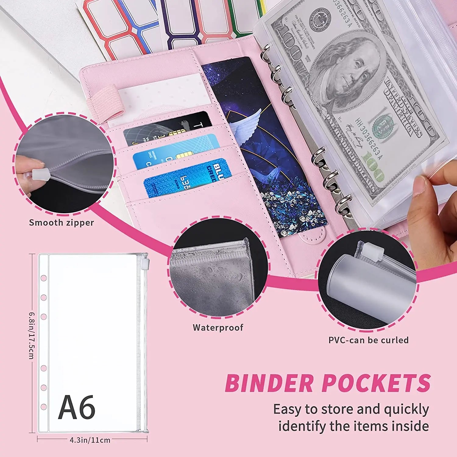 26 Pieces Budget Binder with Cash Envelopes and Budget Sheets