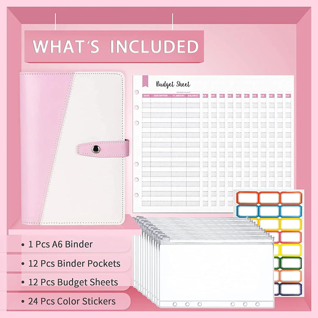 26 Pieces Budget Binder with Cash Envelopes and Budget Sheets