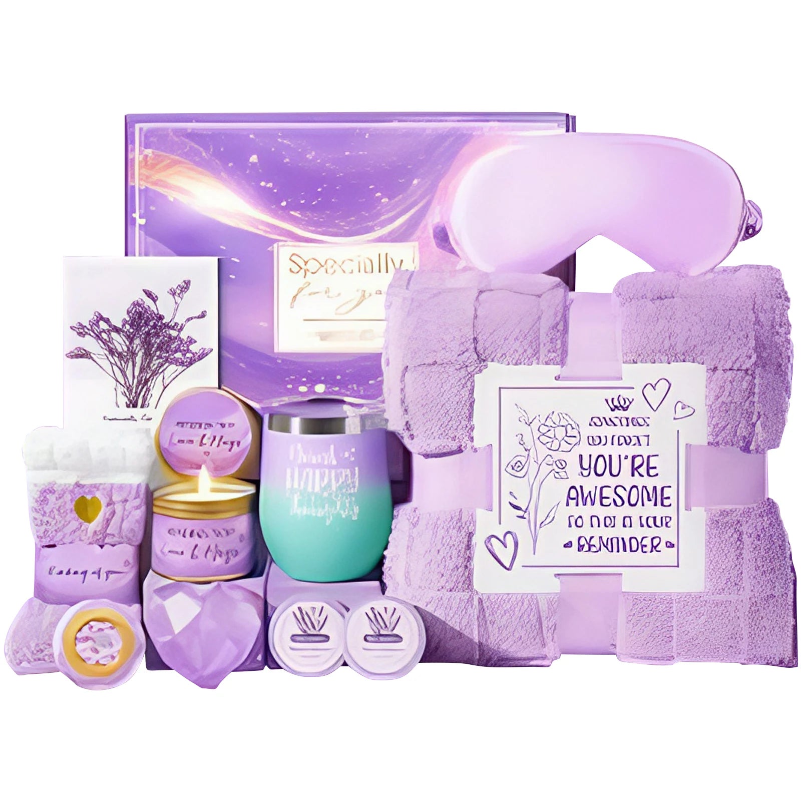 10 Pcs Bath Gift Set Spa Basket Self-Care