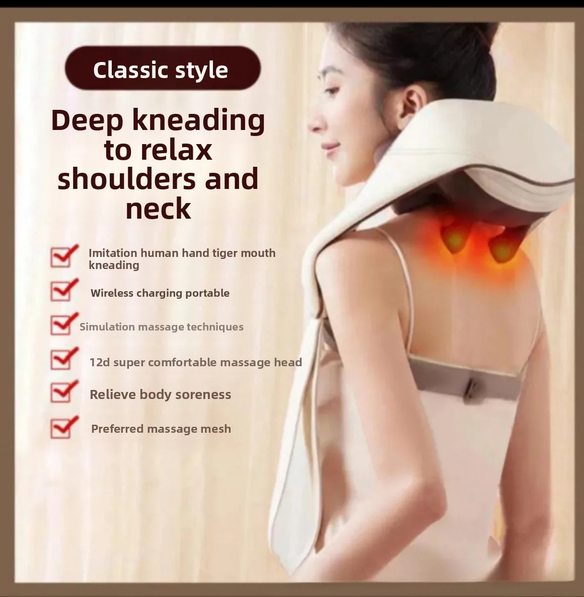 Neck & Shoulder Heat Therapy Massager