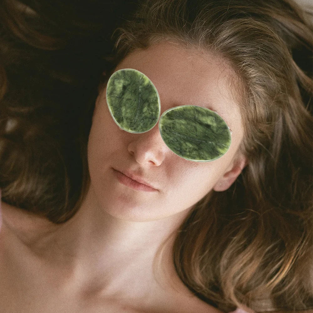 Natural Jade Eye Massage Stone