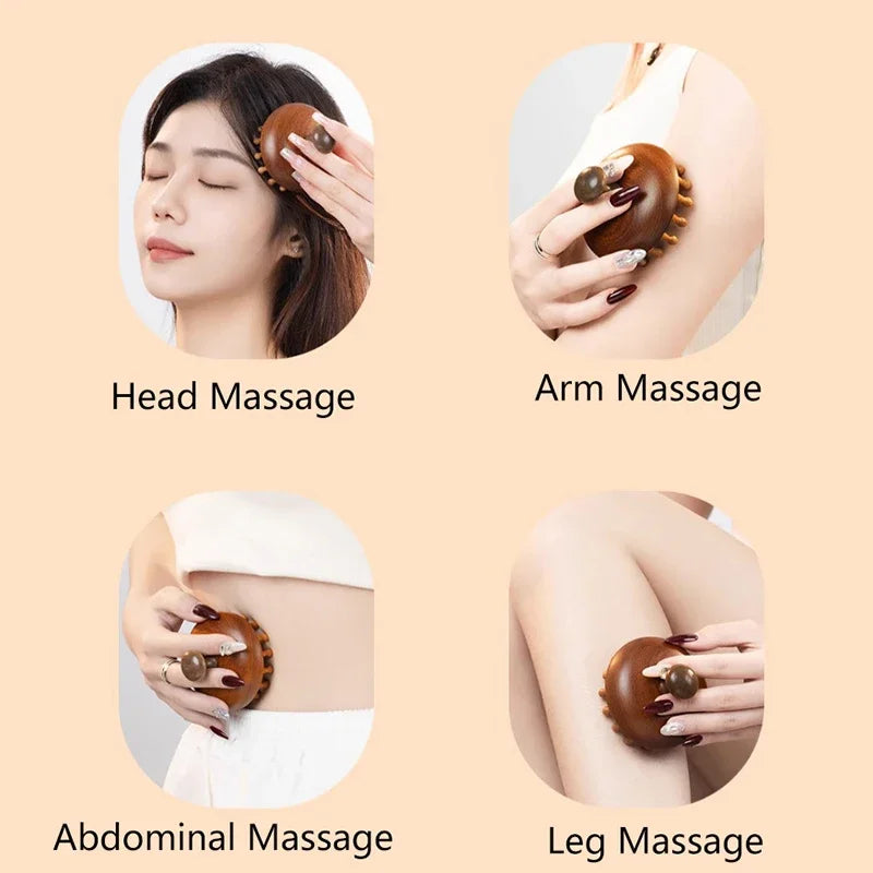 Multi-Functional Wood Therapy Massage Comb